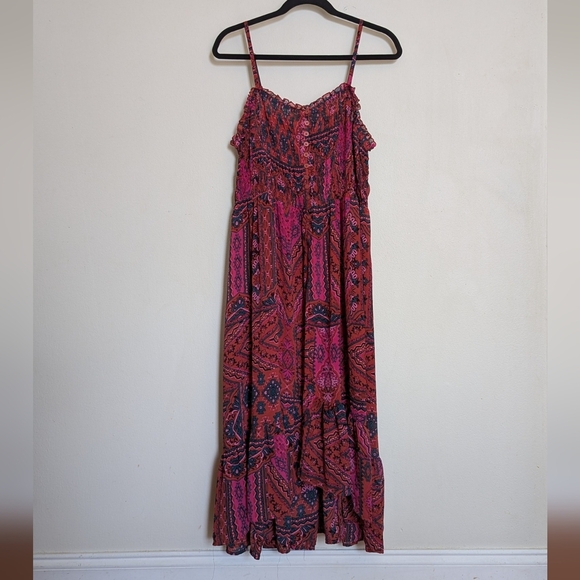 torrid Tops - Torrid Chiffon Button Up Sleeveless Tunic Boho Smocked women's size 3 / 3X